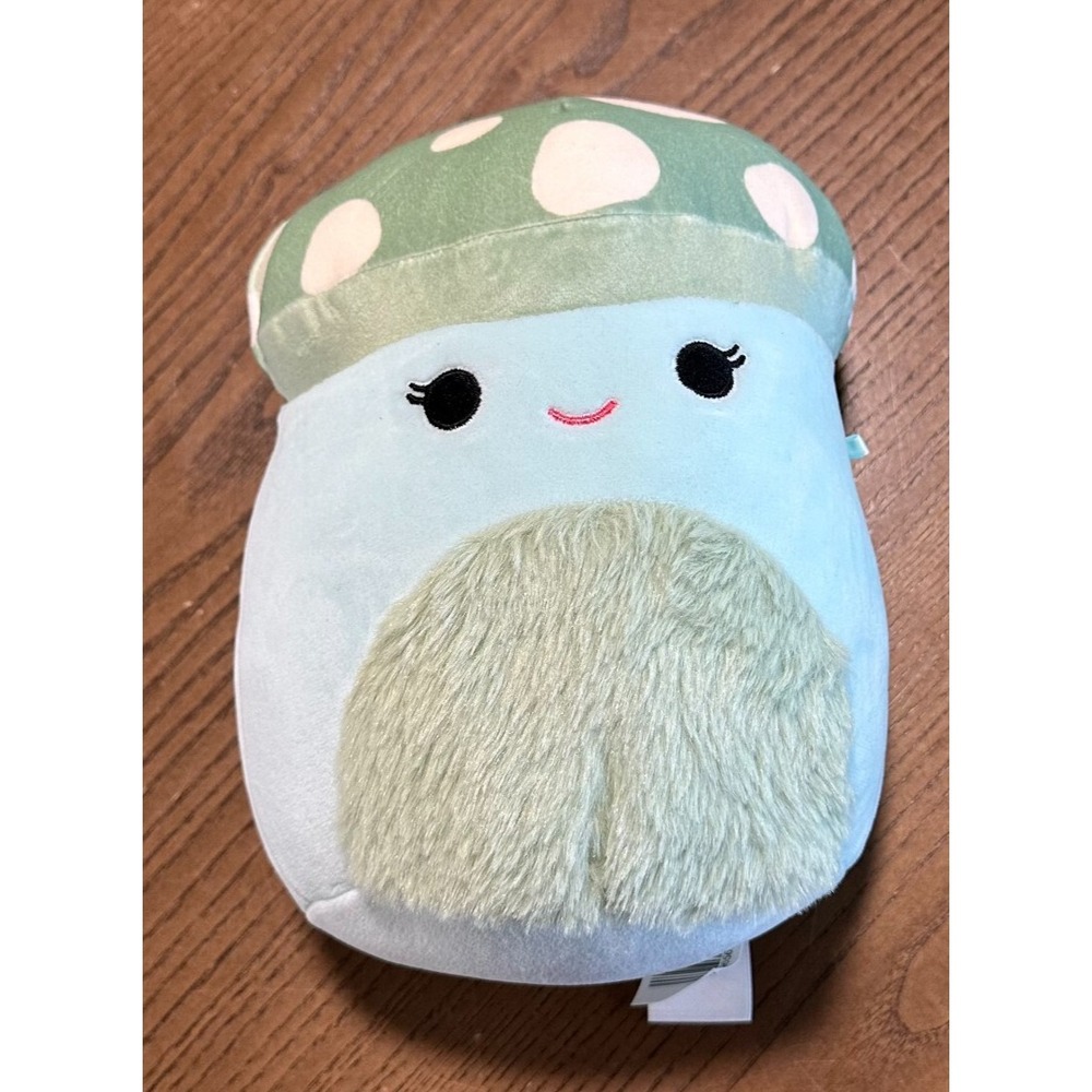 Squishmallow 7.5" Bo Lynn The Mushroom Plush Mint Green Blue EUC